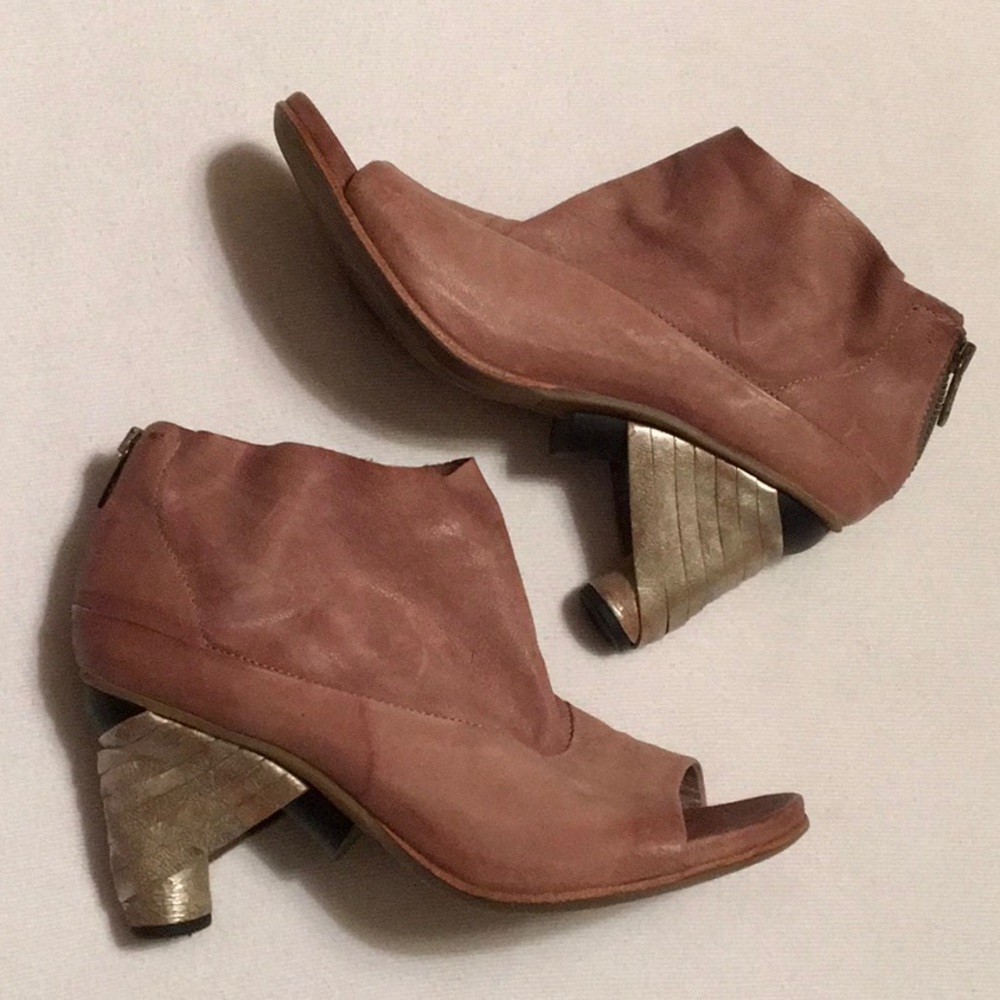 A.S.98 Wrapped Heel Peeptoe Boots sz 9.5-10